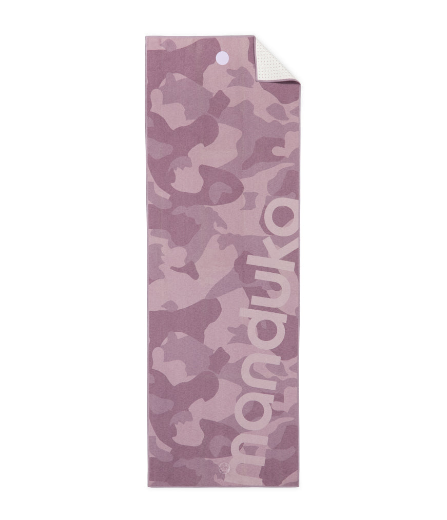 Manduka mat towel yogitoes Camo Elderberry