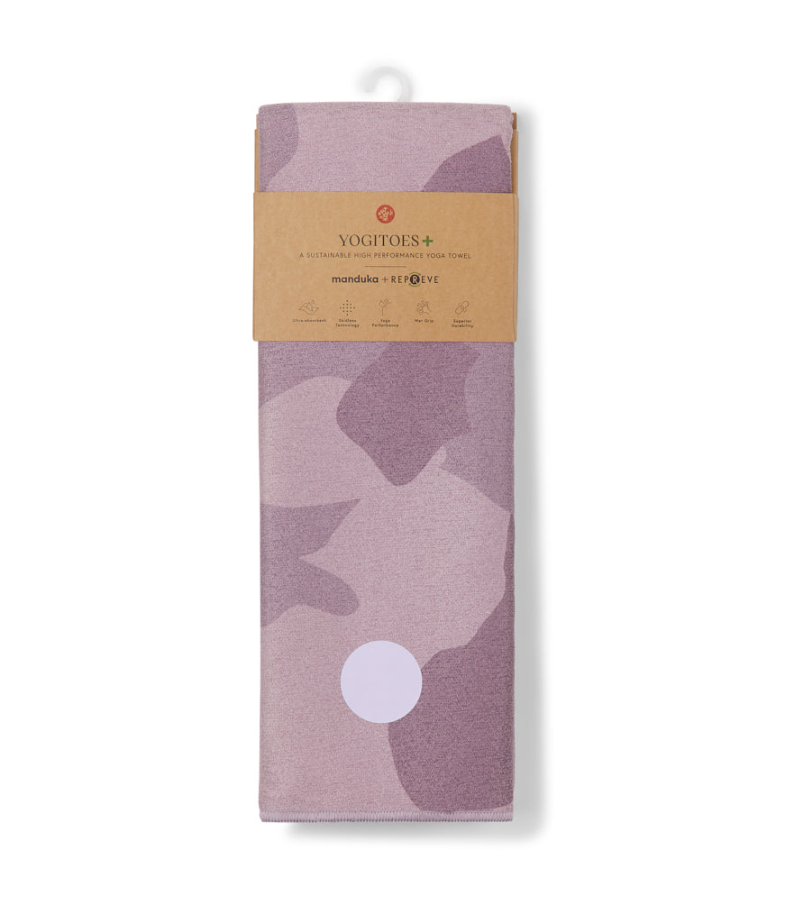 Manduka mat towel yogitoes Camo Elderberry