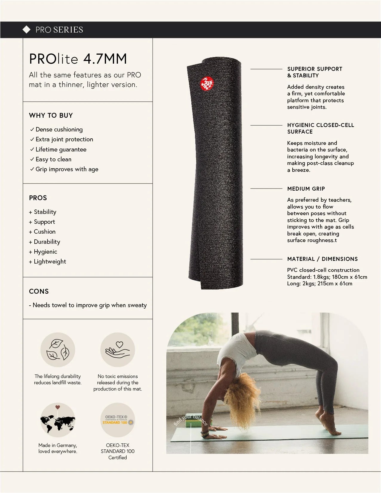 Manduka jogos kilimėlis PROlite Root