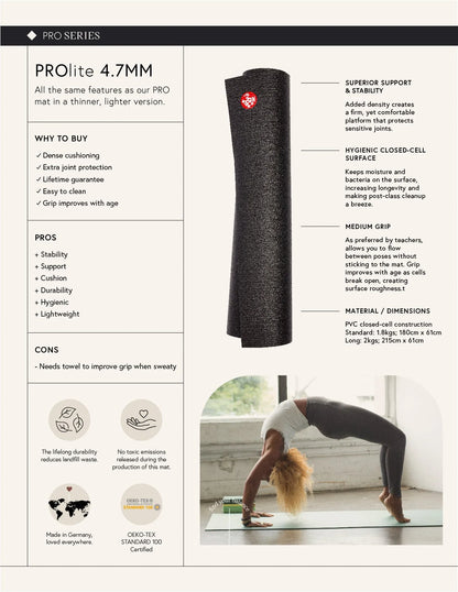 Manduka PROlite jogos kilimėlių gidas