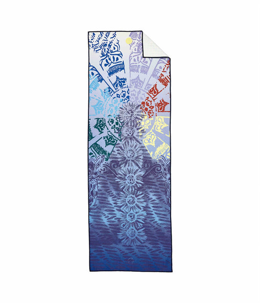 Manduka mat towel yogitoes Chakra Blue