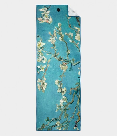 Manduka yogitoes+ Repreve Almond Blossom by Van Gogh yoga towel